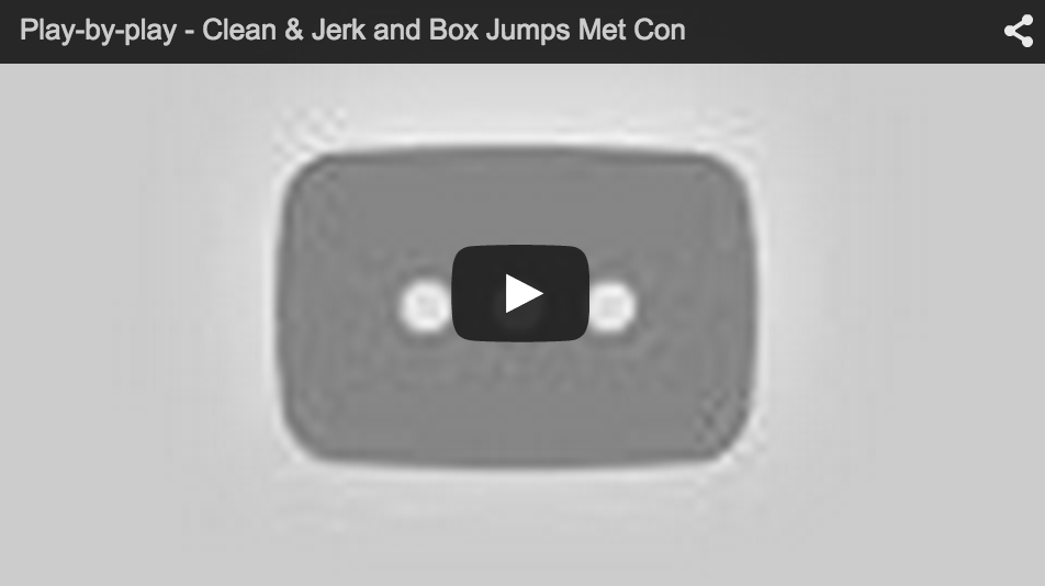 Play-by-play Clean & Jerk and Box Jumps MetCon