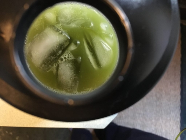 Green Tea in shaker bottle