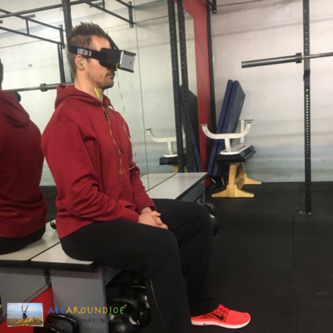 Joe Bauer, allaroundjoe learning movement with the IKKOS virtual reality device, and his iPhone.
