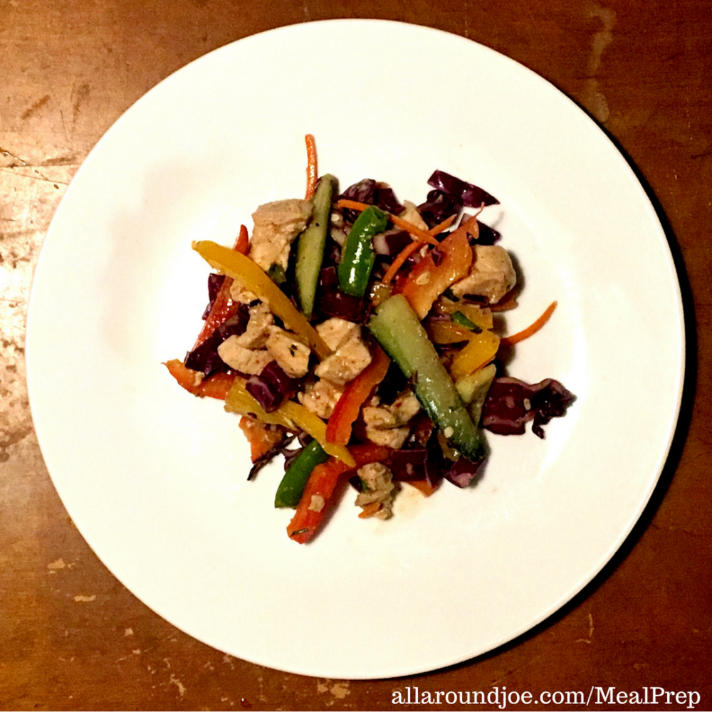 Meal Prep: Asian chicken slaw salad