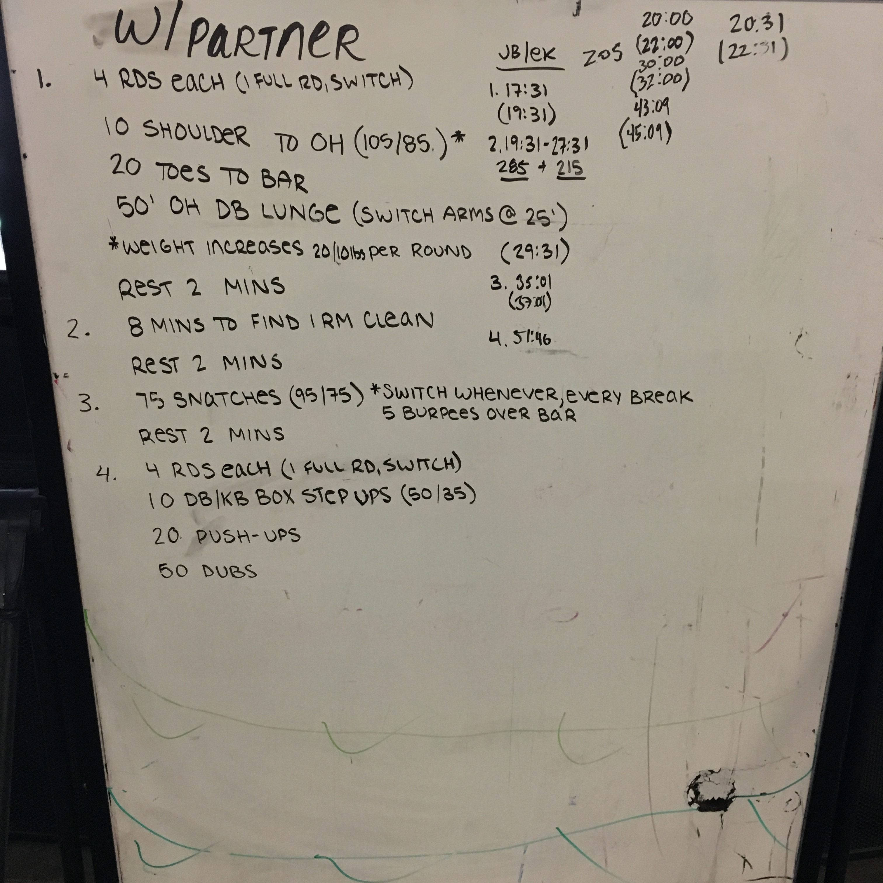 This is the Emily & Joe WOD from Saturday 7/1/17