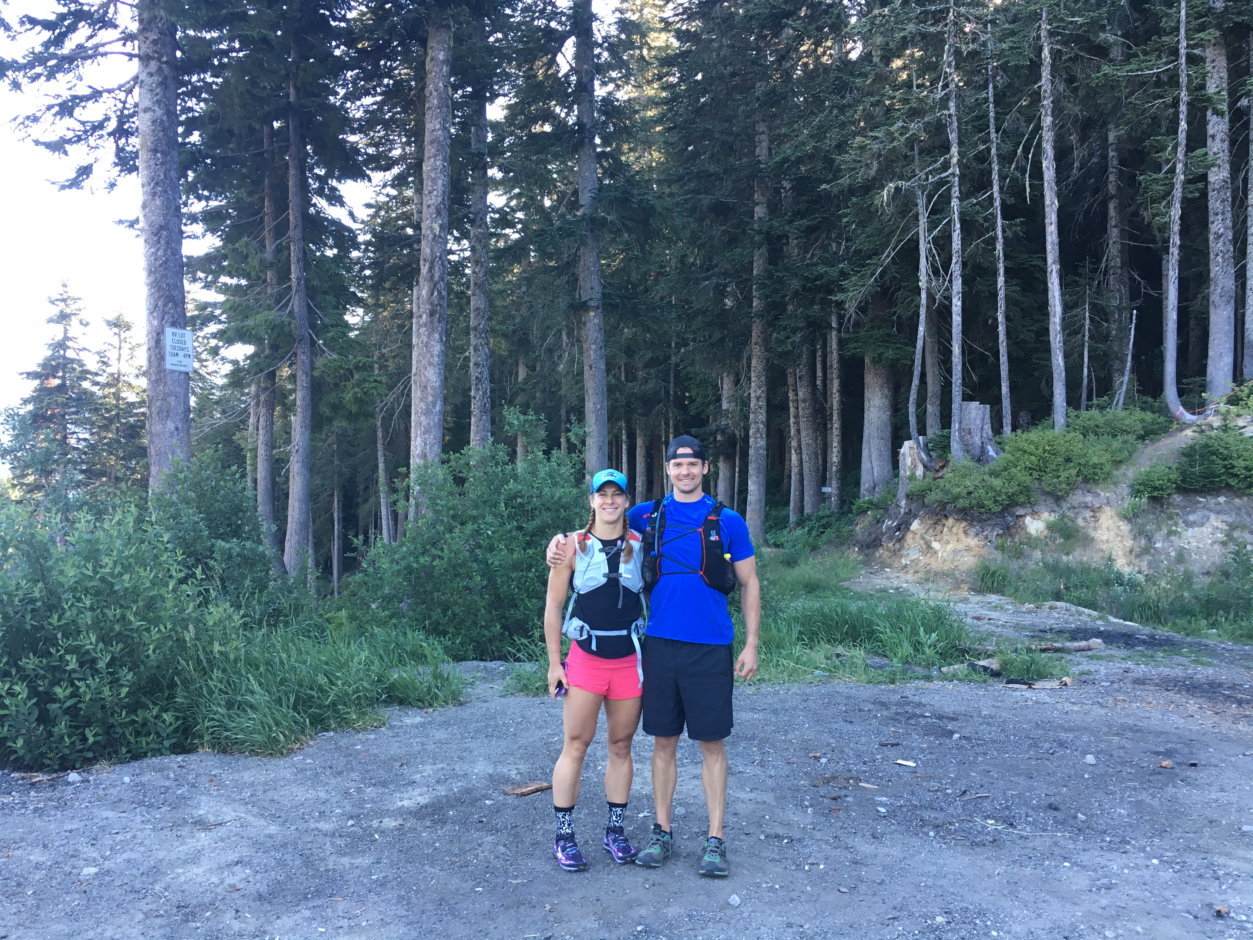 Emily & Joe starting Stevens Pass to Snoqualmie Pass adventure
