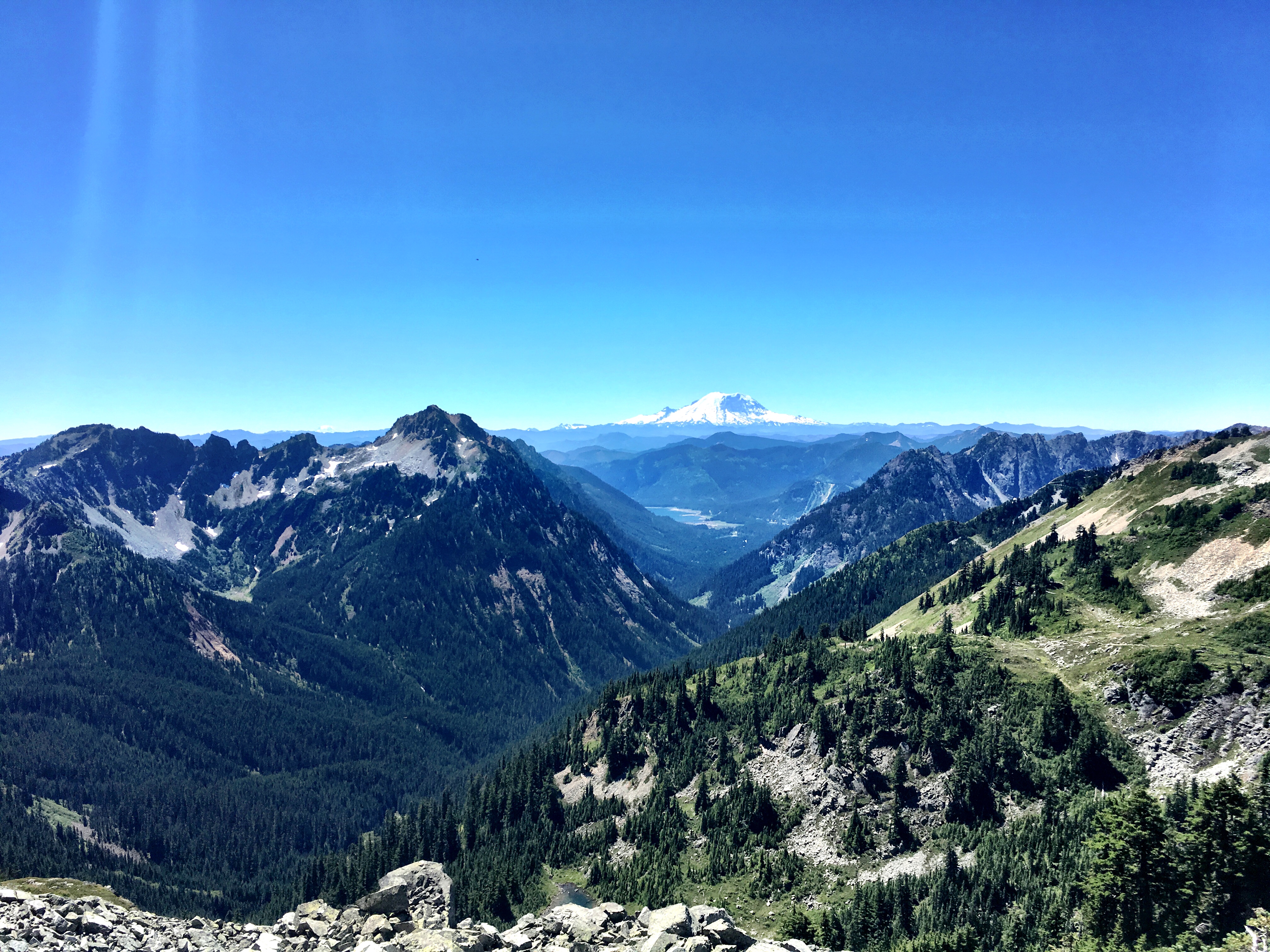 Mount Rainier on Stevens Pass to Snoqualmie Pass adventure
