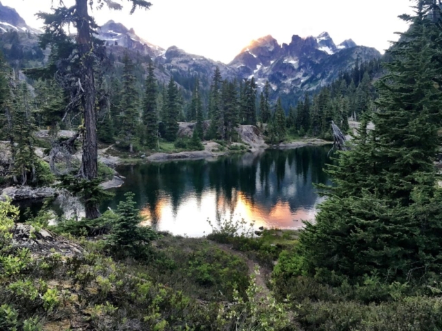 Spectacle Lake Sunset on Stevens Pass to Snoqualmie Pass adventure
