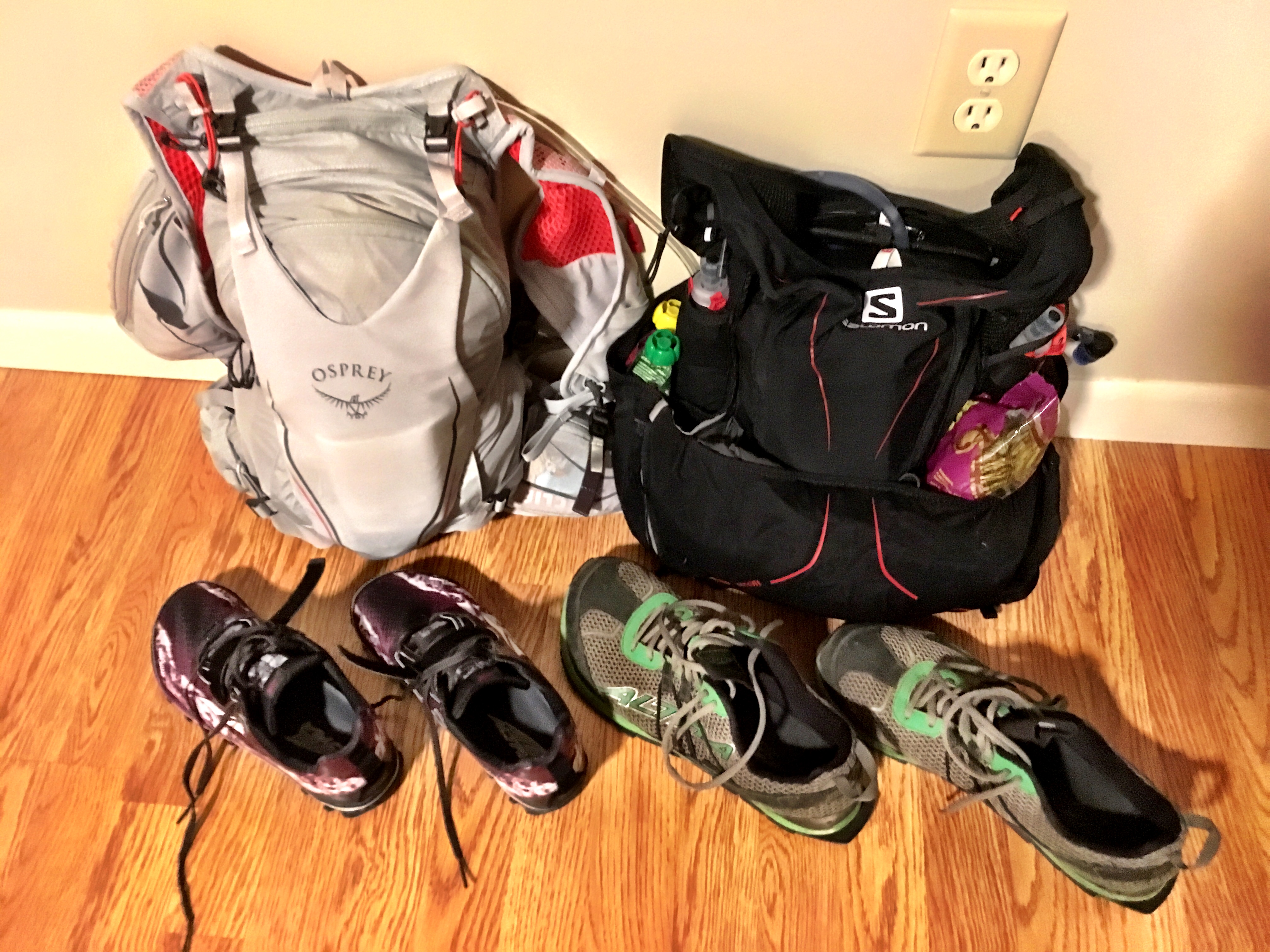 Trail running gear for Stevens Pass to Snoqualmie Pass