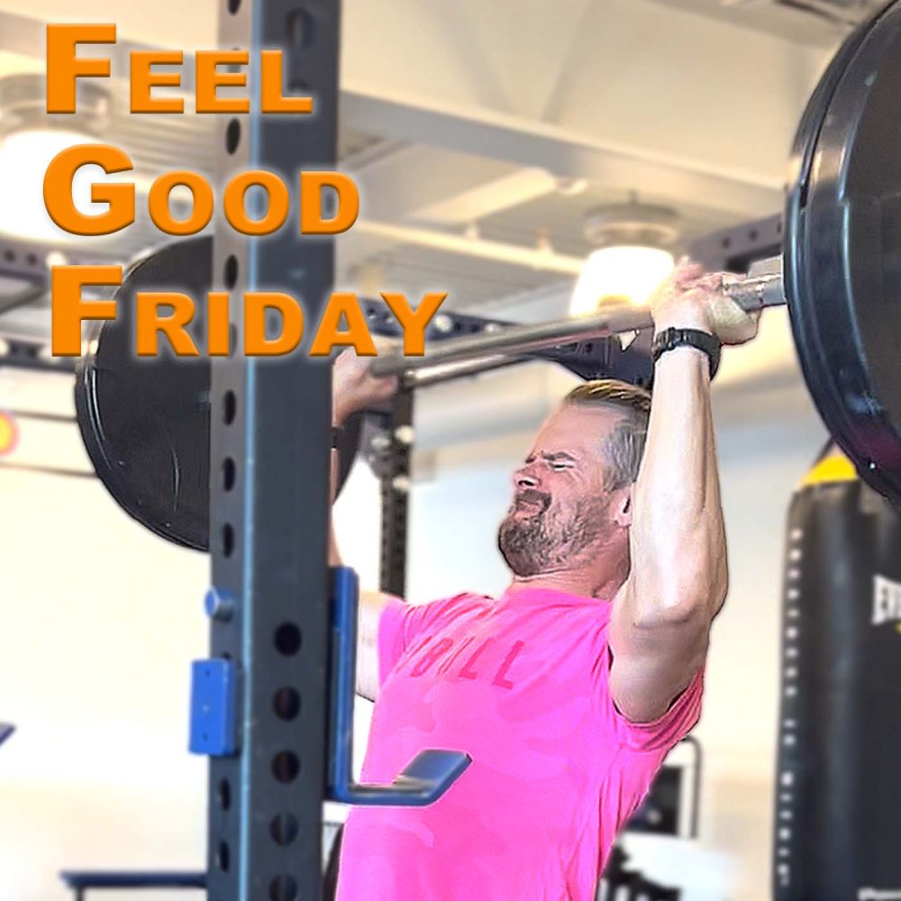 Feel Good Friday - Sub Zero Temps - Performance Mushrooms - Work HARD with Joe overhead pressing in the gym
