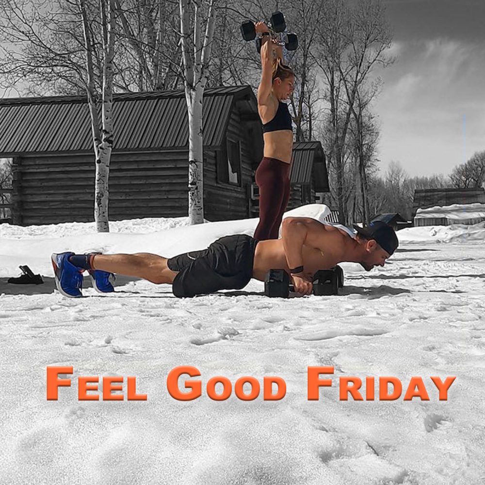 Feel Good Friday - A Day in Van Life - Total Power - Stuck Routines with Joe and Emily doing devils press in the snow at the Steamboat Springs KOA