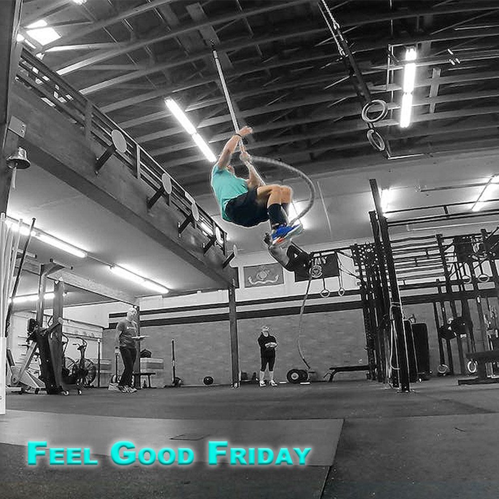 Feel Good Friday - Spring Cleaning - More Snowboarding - Workout Awesomeness with Joe doing rope climbs