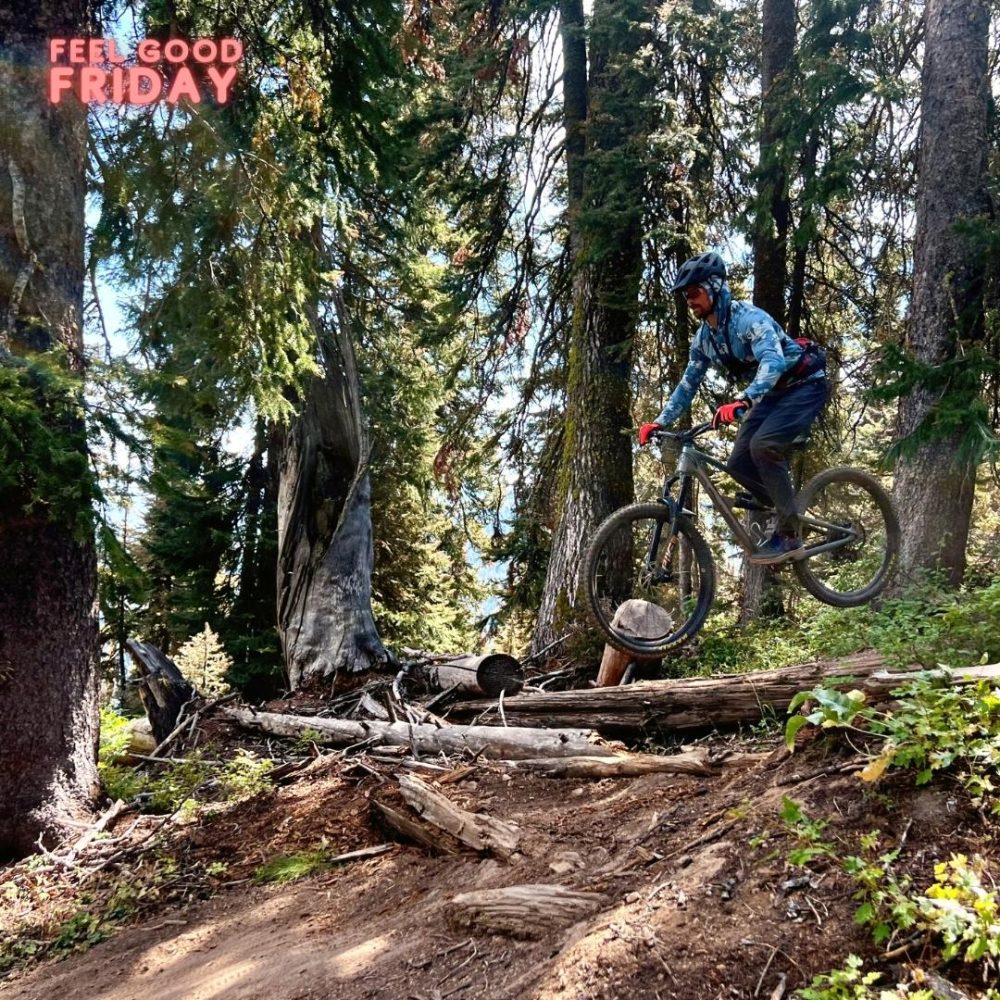 Joe riding the Lithium trail at Teton pass