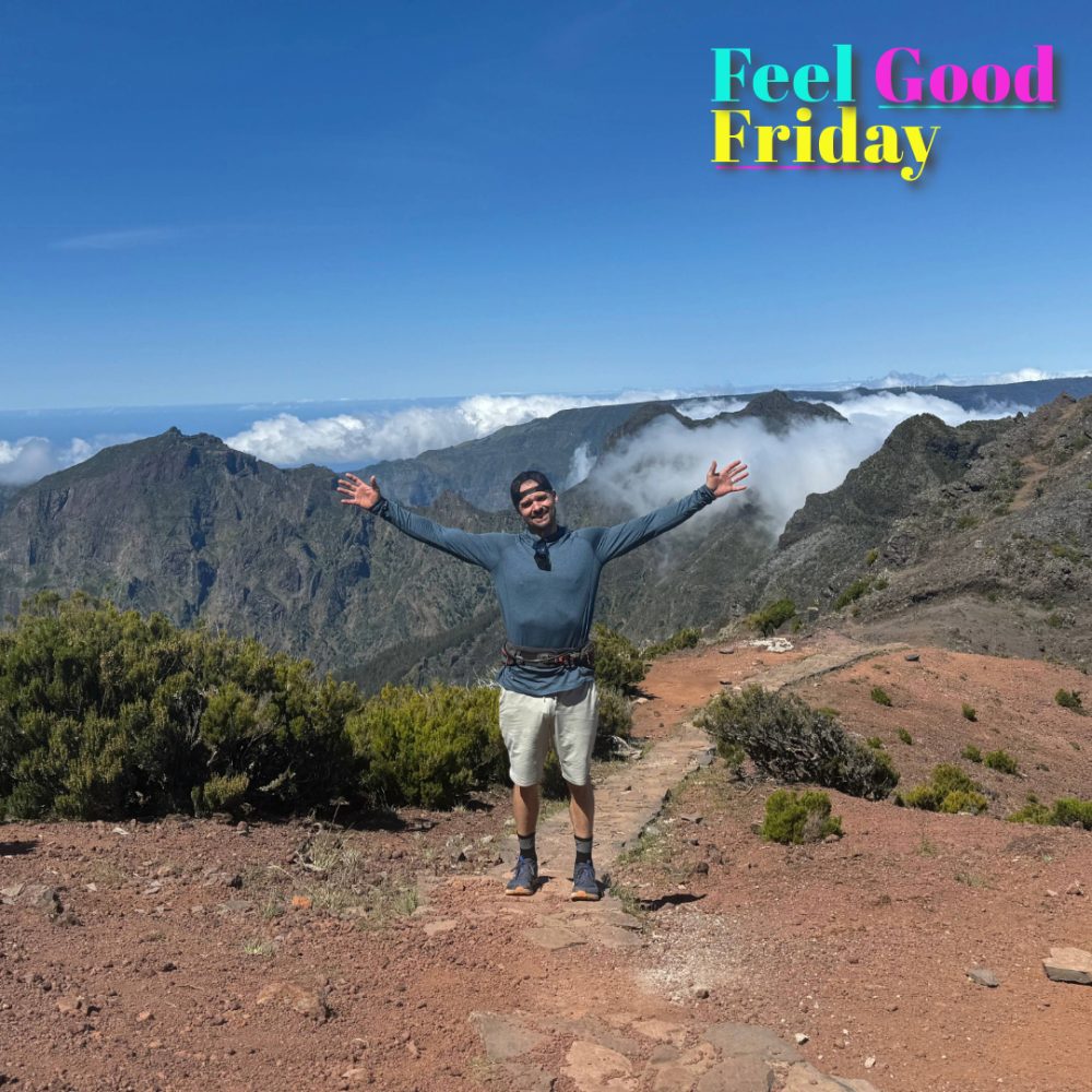 Standing on top of a mountain in Madeira Portugal