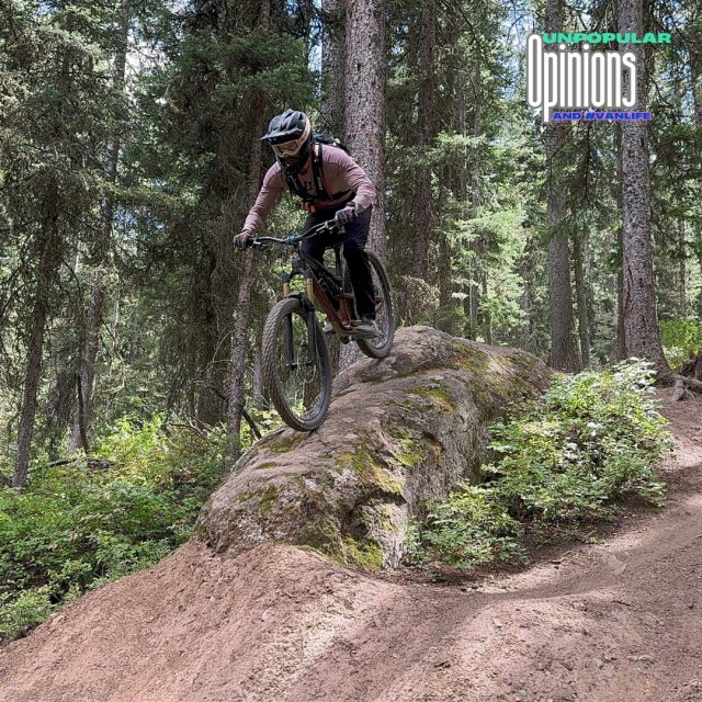 rock roll on Lithium trail on Teton Pass