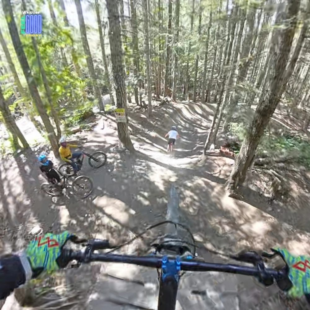 Riding Fade to Black in Whistler bike park
