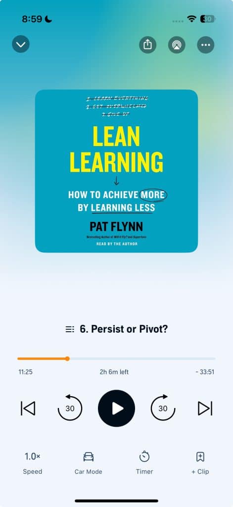Lean Learning by Pat Flynn on Audible