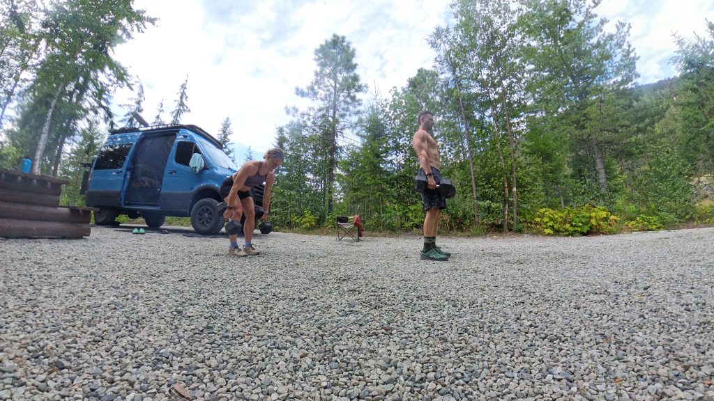 Working out in campground