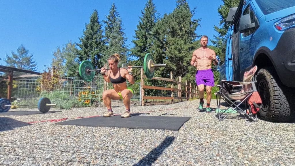 Working out in the driveway or backyard with goals and failures of 2025